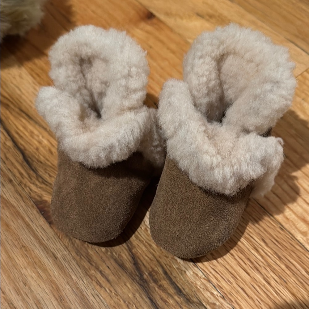 UGG Brown and Cream Cozy Slippers